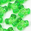 Tri Beads - Mint - Propeller Beads - Plastic Tri Beads