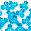 Tri Beads - Turquoise - Propeller Beads - Plastic Tri Beads
