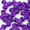 Tri Beads - Dk Amethyst - Propeller Beads - Plastic Tri Beads