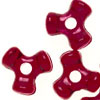 Tri Beads - Dk Ruby - Propeller Beads - Plastic Tri Beads