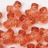 Tri Beads - TANGERINE - Propeller Beads - Plastic Tri Beads -