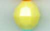 Tri Beads - YELLOW OP - Plastic Tri Beads - Propeller Beads - Tri Beads