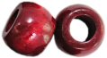 Round Wood Beads - Red Wood Beads - Wooden Beads