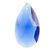 Faceted Glass Teardrop Beads - Sapphire Blue - Faceted Teardrop Beads - Teardrop Glass Beads - Flat Teardrop Beads - 