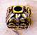 Puffed Square Metal Beads - Antique Gold - Old World Metal Bead -
