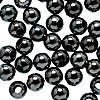 Metal Round Beads - BLACK HEMATITE - -