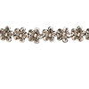 Metallic Flower Bead Strand - Silver - -