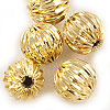 Round Fluted Brass Beads - Gold - Spacer Beads - Rondelle Beads