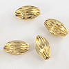 Oval Fluted Brass Beads - Gold - Spacer Beads - Rondelle Beads