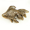 Goldfish Charms - Goldfish Beads - Antique Gold - Fish Beads - Fish Charms - 