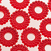 Colored Spacer Beads - Xmas Red - Spacer Beads - Big Hole Beads - Daisy Spacer Beads - Ring Beads