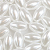 Rice Beads - Oval Beads - Pearl White - Oat Beads - Beads for Rosary Making - Wheat Beads