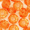Faceted Rondelle Beads - Faceted Spacer Beads - Lt Orange - Rondelle Spacer Beads