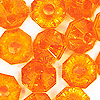 Faceted Rondelle Beads - Faceted Spacer Beads - Orange - Rondelle Spacer Beads