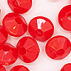 Faceted Rondelle Beads - Faceted Spacer Beads - Red - Rondelle Spacer Beads