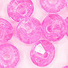 Faceted Rondelle Beads - Faceted Spacer Beads - Perfect Pink - Rondelle Spacer Beads
