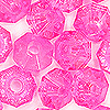 Faceted Rondelle Beads - Faceted Spacer Beads - Hot Pink - Rondelle Spacer Beads