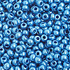 Glass Seed Beads - METALLIC BLUE - E Beads - Small Beads - 