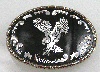 Belt Buckles - Silver & Black Belt Buckle with Eagle