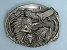 Stamped Indian and Eagle Western Belt Buckle