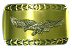 Rectangular Gold Belt Buckle with Eagle