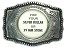 Polished Silver Belt Buckle with Coin or Stone Insert