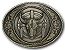 Pewter Belt Buckles - Pewter Colored Oval Buffalo Belt Buckles