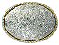 Lt Silver Scalloped Oval Belt Buckle