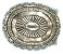 Lt Silver Scalloped Oval Belt Buckle