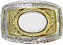 Gold and Silver Rectangle Belt Buckles With Screw Type Setting