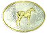 Lt Silver Oval with Horse and Edging Belt Buckle