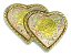 Double Hearts Belt Buckles in Gold, Silver and Peach