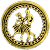 Gold Square Dancers Belt Buckle Insert