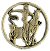 Antique Silver Rodeo Calf Roper Belt Buckle Insert
