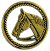 Antique Gold Horse Head Belt Buckle Insert