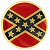 Gold Confederate Flag Medallion Belt Buckle Insert
