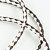 Bolo Tie Cord - Braided Bolo Cords - Brown / White - Bolo Tie Cord - Leather Cord - Braided Leather Cord - Bolo Tie Supplies
