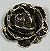 Bolo Tie Slides and Supplies - Antique Silver Rose