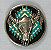 Bolo Tie Slides - Round Enameled with Buffalo Skull