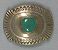 Bolo Tie Slides and Supplies - Ribbed Oval with Turquoise Enamel Center