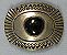 Bolo Tie Slides and Supplies - Antique Silver with Black Enamel Stone
