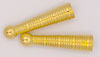 Ribbed Bolo Tips - Goldtone - bolo tips -