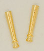 Ribbed Bolo Tips - GOLDTONE - Bolo Tips -