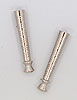 Ribbed Bolo Tips - Silvertone - bolo tips -