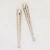Embossed Tapered Bolo Tips - SILVERTONE - bolo tips -