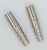 Ribbed Tapered Bolo Tips - Silvertone - Bolo Tips -