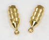 Ribbed Bolo Tips - Goldtone - -