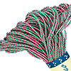 Darice Metallic Cord - Silver/Red/Green - Craft Cord - Jewelry Cord -