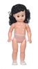 Doll Body with Hair - BLACK HAIR -  - Craft Dolls
