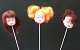 Doll Head On Pick w/Ponytail - Blonde - - Doll Head